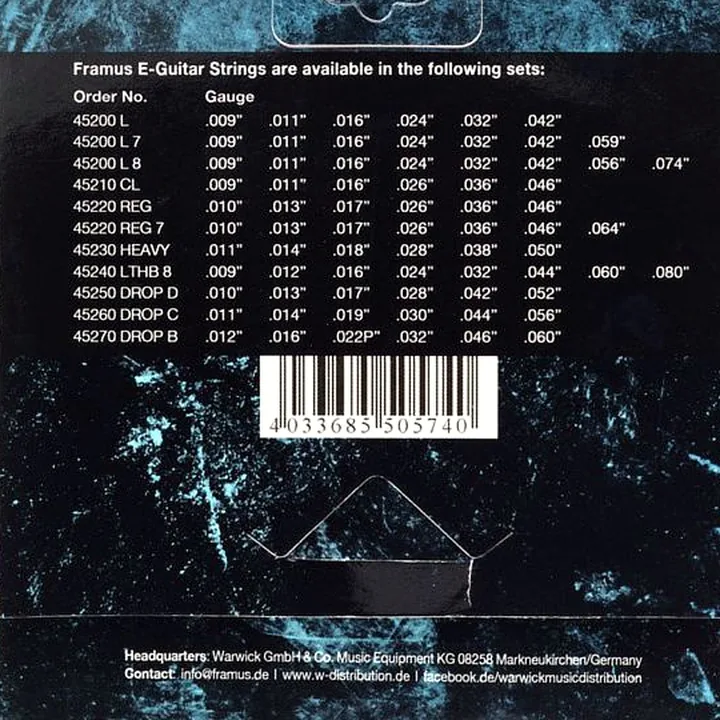 Test & Avis : Framus Blue Label Strings Set 09-74