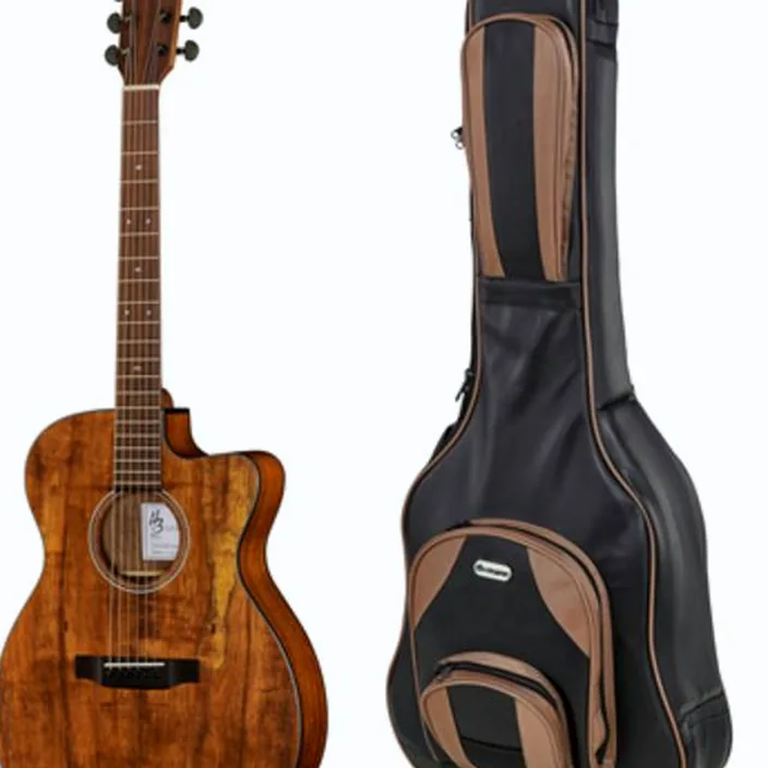 Guitare Acoustique Harley Benton CLA-15CE Koa Exotic Bundle