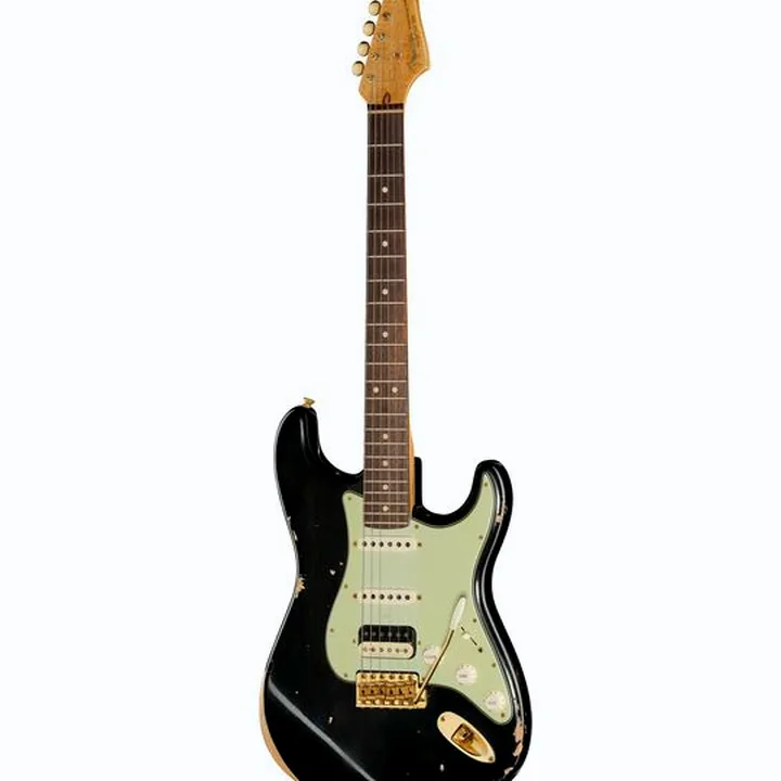 Guitare électrique Fender 63 Strat RW Black Relic HSS