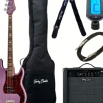 Test et Avis de la basse électrique Harley Benton MV-4P Burgundy Mist Set