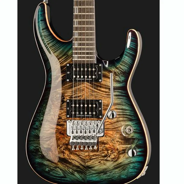Test et Avis de la guitare électrique ESP Horizon FR CTM BM Reptile Blue