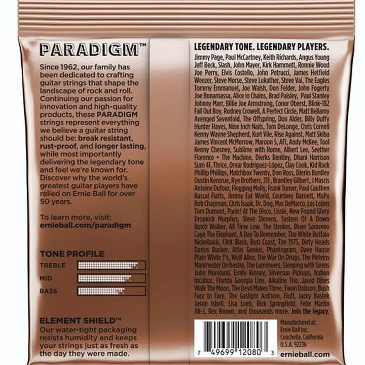 Test et Avis Ernie Ball Paradigm Phosphor B. EL 10-50