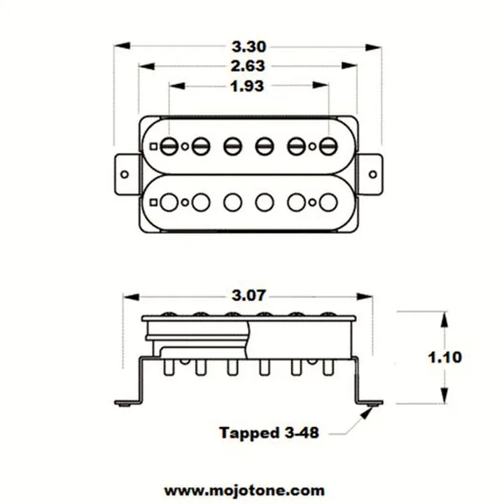 Test et Avis : Mojotone 59 Clone Hot Humbucker BR C