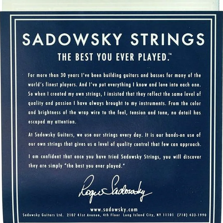 Test et Avis : Sadowsky Blue Label Steel FLW 012-052